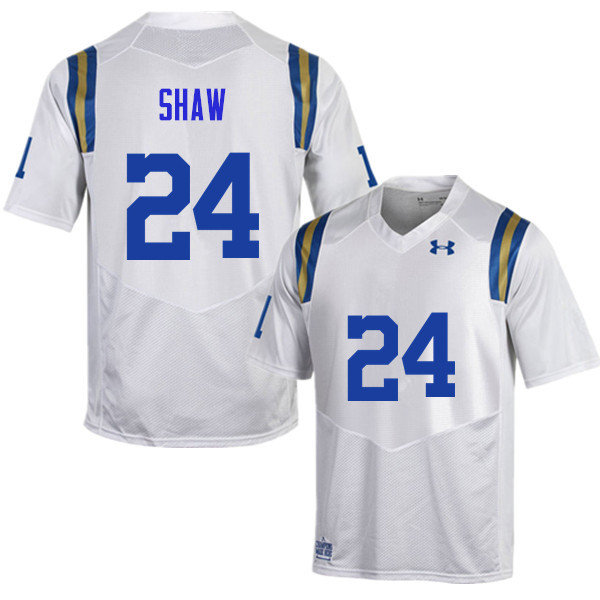 UCLA Bruins Men #24 Jay Shaw Under Armour College Football White Jerseys