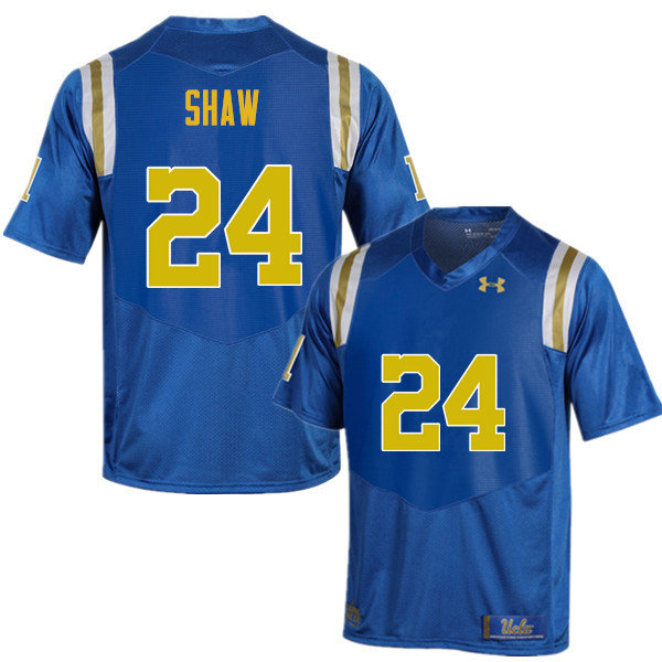 UCLA Bruins Men #24 Jay Shaw Under Armour College Football Blue Jerseys