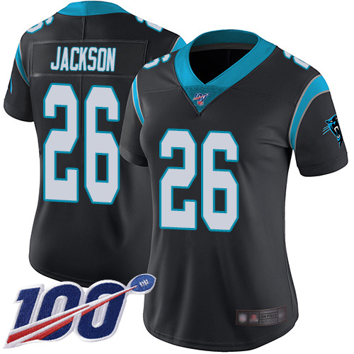 Nike Panthers #53 Brian Burns Black Team Color Women's Stitched NFL 100th Season Vapor Limited Jersey