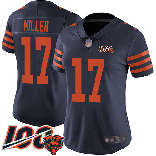 Nike Bears #17 Anthony Miller Navy Blue Alternate Women's Stitched NFL