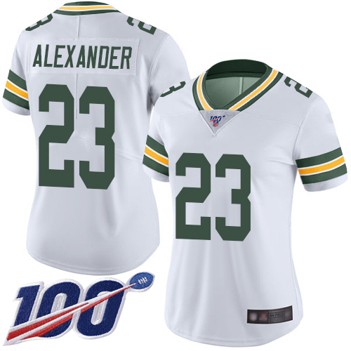 Nike Packers #23 Jaire Alexander White Women's Stitched NFL 100th