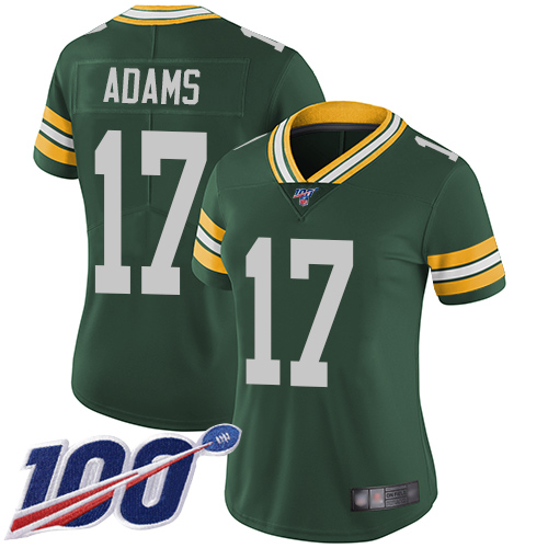 Nike Packers #17 Davante Adams Green Team Color Women's