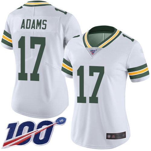 Nike Packers #17 Davante Adams White Women's Stitched NFL