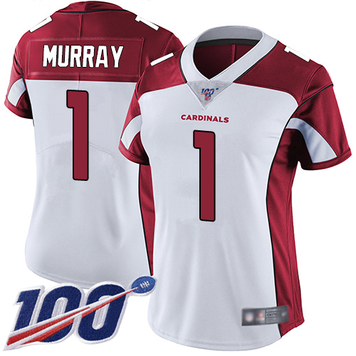 Nike Cardinals #1 Kyler Murray White Women's Stitched NFL 100th
