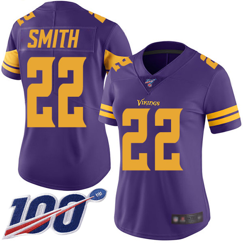 Nike Vikings #22 Harrison Smith Purple Women's Stitched NFL Limited Rush