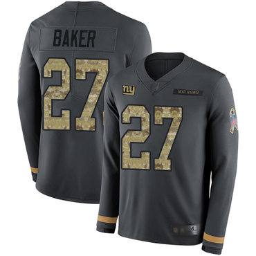 Giants #27 Deandre Baker Anthracite Salute to Service Youth Stitched