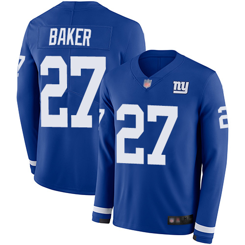 Giants #27 Deandre Baker Royal Blue Team Color Youth Stitched