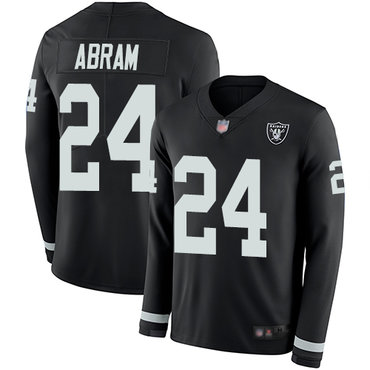 Raiders #24 Johnathan Abram Black Team Color Youth Stitched Football