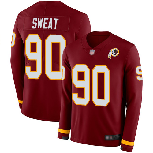Redskins #90 Montez Sweat Burgundy Red Team Color Youth