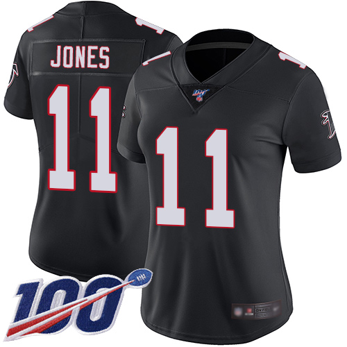 Nike Falcons #11 Julio Jones Black Alternate Women's Stitched NFL