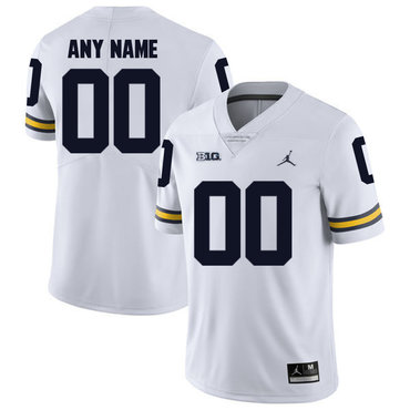 Women Michigan Wolverines White Men's Customized College Football Jersey