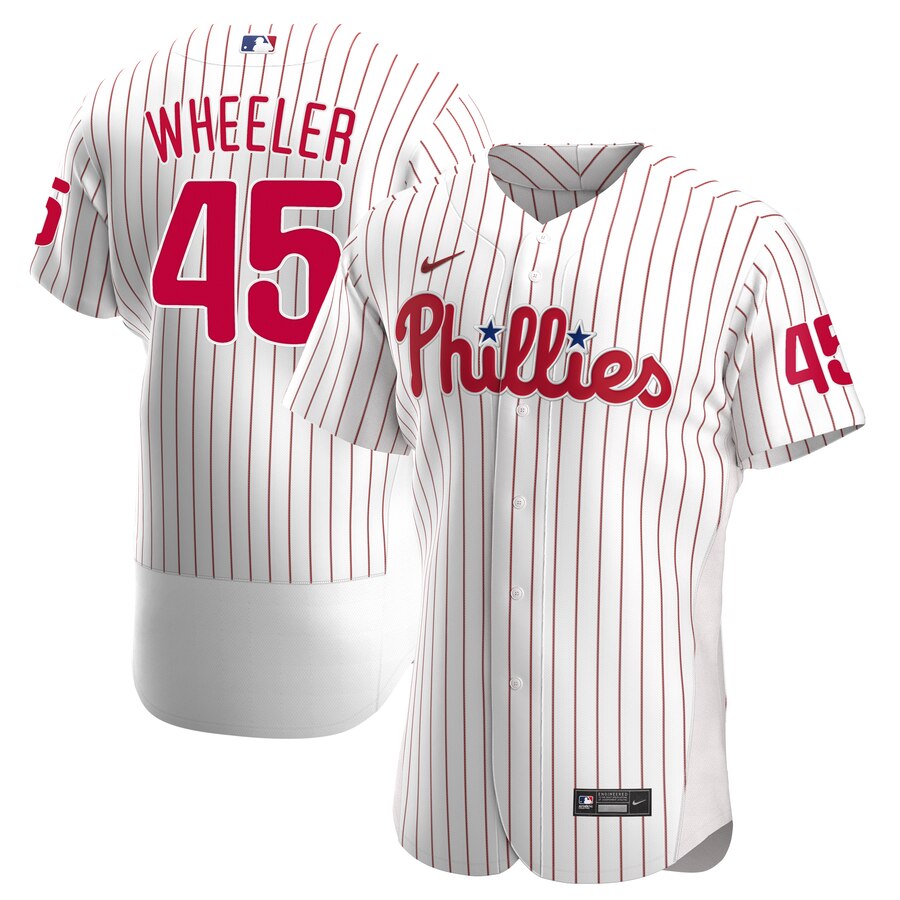 Phillies #45 Zack Wheeler White Nike 2020 Flexbase Jersey