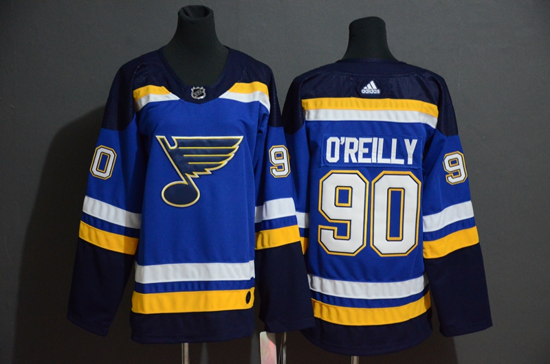 Blues #90 Ryan O'Reilly Blue Adidas Jersey