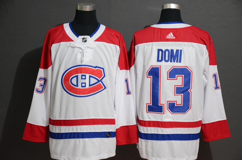 Canadiens #13 Max Domi White Adidas Jersey