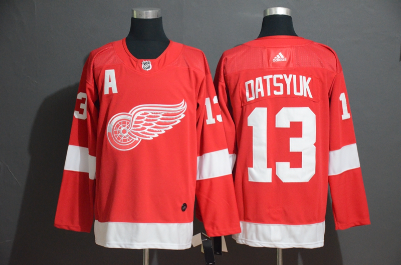 Red Wings #13 Pavel Datsyuk Red Adidas Jersey