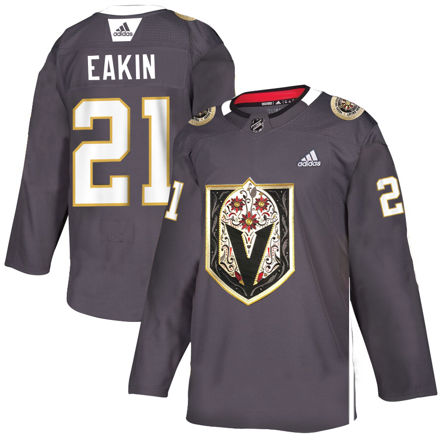 Vegas Golden Knights #21 Cody Eakin Gray Dia De Los Muertos Adidas Jersey