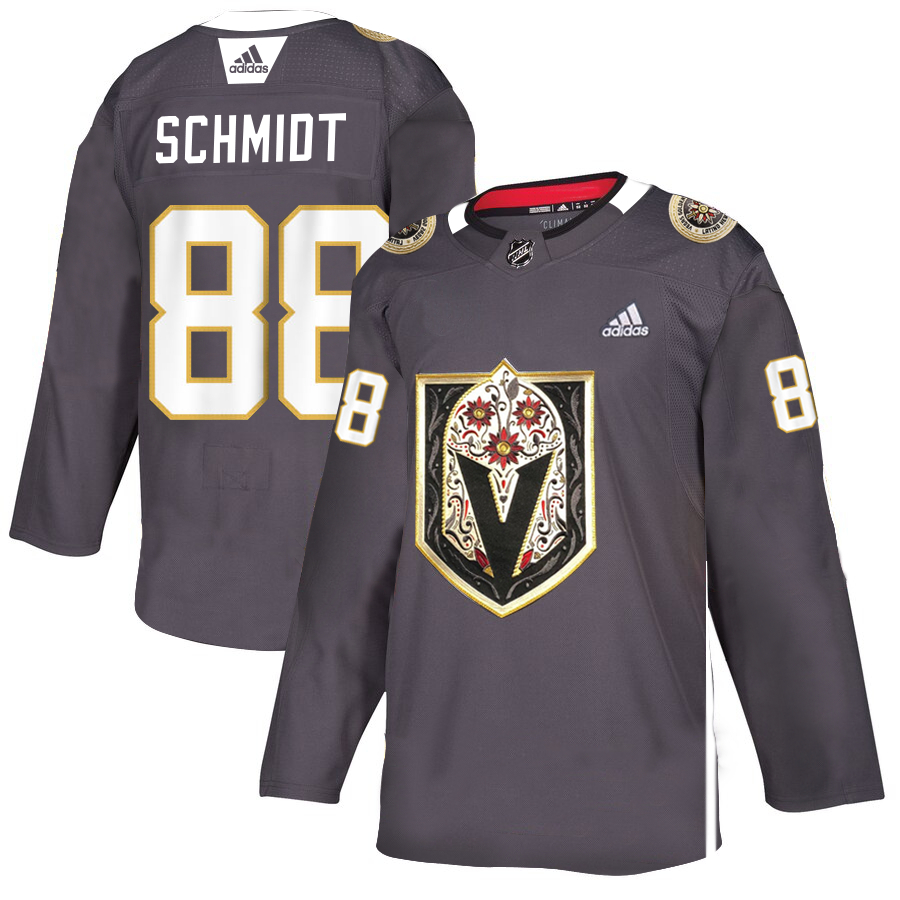 Vegas Golden Knights #88 Nate Schmidt Gray Dia De Los Muertos Adidas Jersey