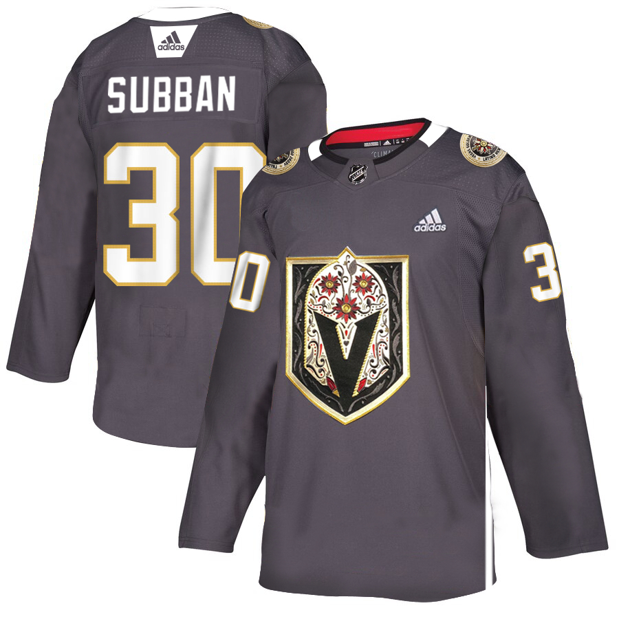 Vegas Golden Knights #30 Malcolm Subban Gray Dia De Los Muertos Adidas Jersey