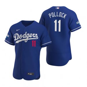 Los Angeles Dodgers #11 A.J. Pollock Royal 2020 World Series Champions MLB Jersey