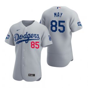 Los Angeles Dodgers #85 Dustin May Gray 2020 World Series Champions MLB Jersey