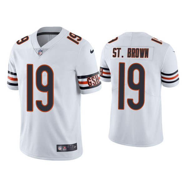 Men's Chicago Bears #19 Equanimeous St. Brown White Vapor untouchable Limited Stitched Jerse
