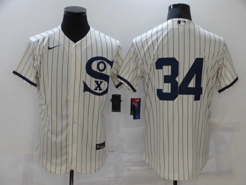 Men's Chicago White Sox #34 Michael Kopech 2021 Cream Navy Field of Dreams Flex Base Stitched MLB Jersey