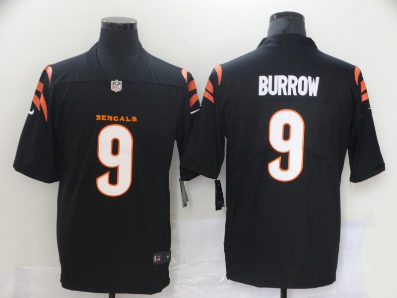 Men's Cincinnati Bengals #9 Joe Burrow 2021 New Black  Vapor Untouchable Limited Stitched NFL Jersey