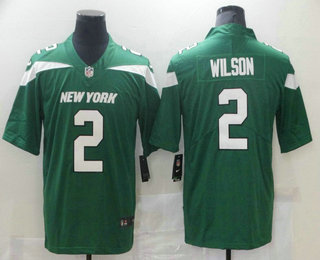 Men's New York Jets #2 Zach Wilson Green 2021 Vapor Untouchable Stitched NFL Nike Limited  Jersey