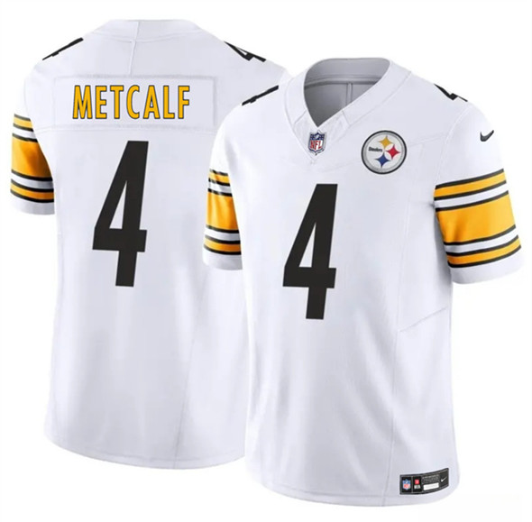 Men's Pittsburgh Steelers #4 DK Metcalf White 2024 F.U.S.E. Vapor Untouchable Limited Football Stitched Jersey