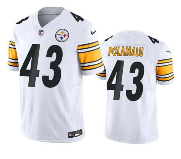 Men's Pittsburgh Steelers #43 Troy Polamalu White 2023 F.U.S.E. Vapor Untouchable Color Rish Limited Football