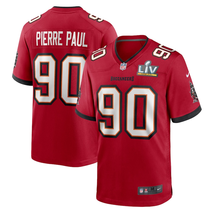 Men's Tampa Bay Buccaneers Jason Pierre-Paul #90 Nike Red Super Bowl LV Game Jersey