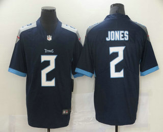 Men's Tennessee Titans #2 Julio Jones Navy Vapor Untouchable Limited NFL Jersey