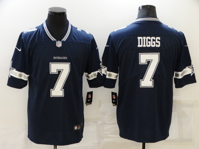 Men Dallas Cowboys Trevon Diggs #7 Blue 2021 Draft Jersey