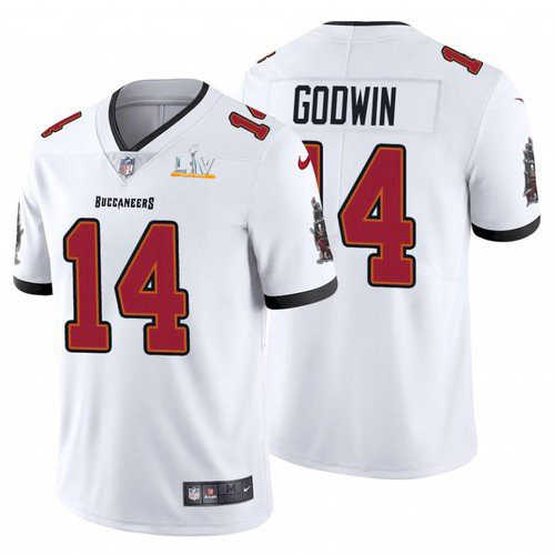 Tampa Bay Buccaneers #14 Chris Godwin  Super Bowl LV Vapor Limited Jersey White